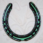 Black green and gold dots.