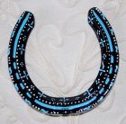 Black pale blue and white. SOLD.