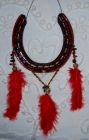 Brown and red dreamcatcher. SOLD.